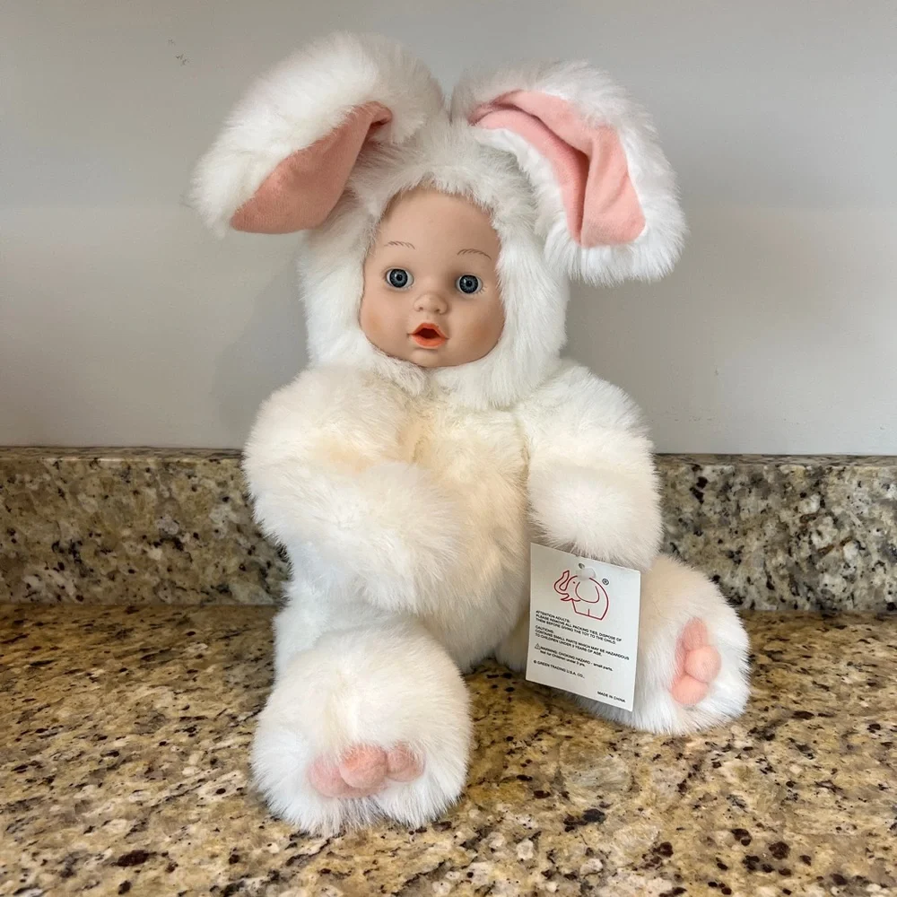 Green Trading Co. Baby Face Bunny Plush Doll